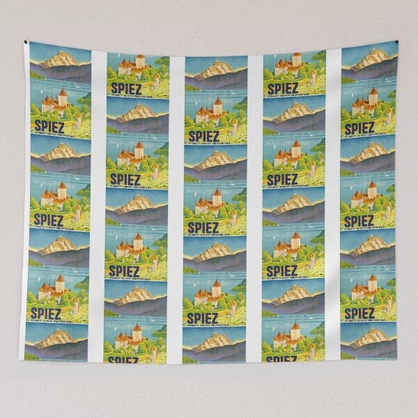 Item preview, Spiez Suisse Travel Poster designed and sold by OnJaysWingss.