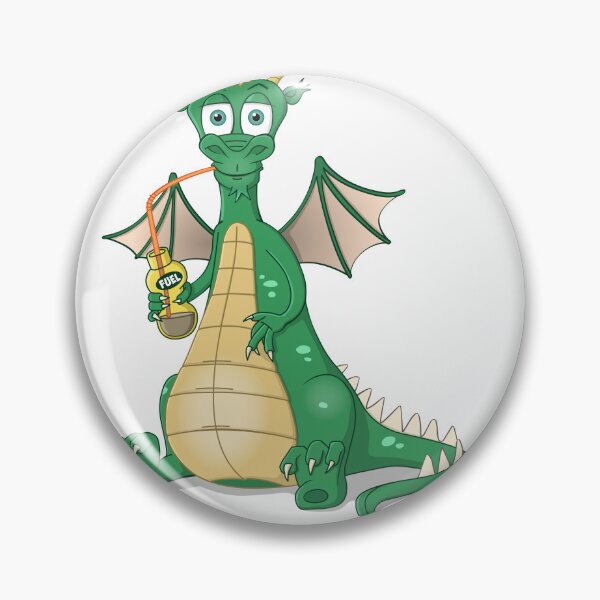 Item preview, Green Dragon Drinking Fuel – Cartoon Gas Guzzler designed and sold by Stef Ringoot, cartoons and illustrations.
