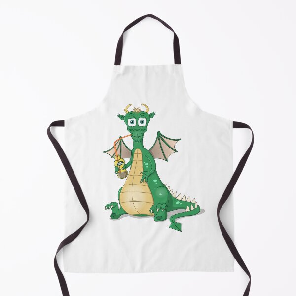 Item preview, Green Dragon Drinking Fuel – Cartoon Gas Guzzler designed and sold by Stef Ringoot, cartoons and illustrations.