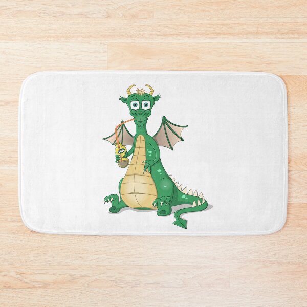 Item preview, Green Dragon Drinking Fuel – Cartoon Gas Guzzler designed and sold by Stef Ringoot, cartoons and illustrations.