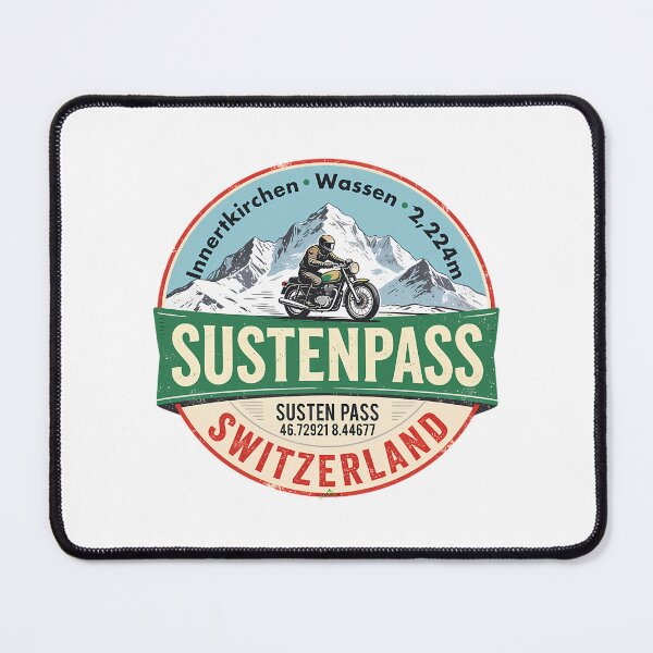 Item preview, Susten Pass Sustenpass Switzerland Suisse Schweiz Motorcycle Sticker Tshirt 05 designed and sold by OnJaysWingss.