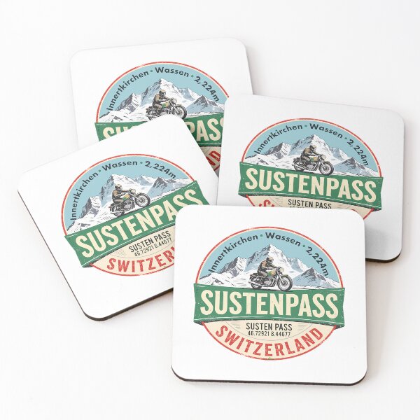 Item preview, Susten Pass Sustenpass Switzerland Suisse Schweiz Motorcycle Sticker Tshirt 05 designed and sold by OnJaysWingss.