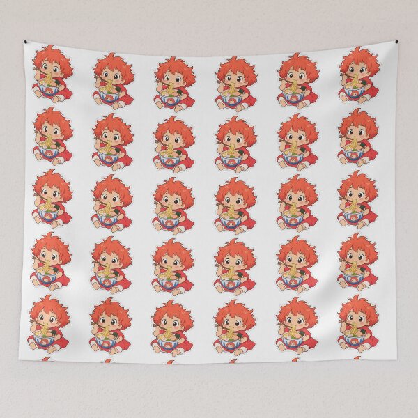 Item preview, ponyo munching ramen designed and sold by made by Chang.