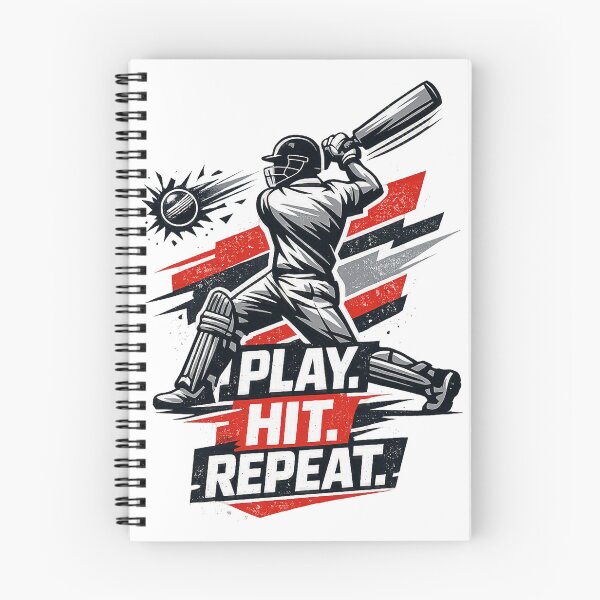 Item preview, PLAY. HIT. REPEAT. – Dynamic Faceless Cricket Batsman designed and sold by mbmstores.