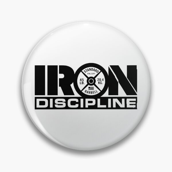Item preview, Iron Discipline - Barbell Weight Plate Gym Motivation designed and sold by Shopeon Designs.
