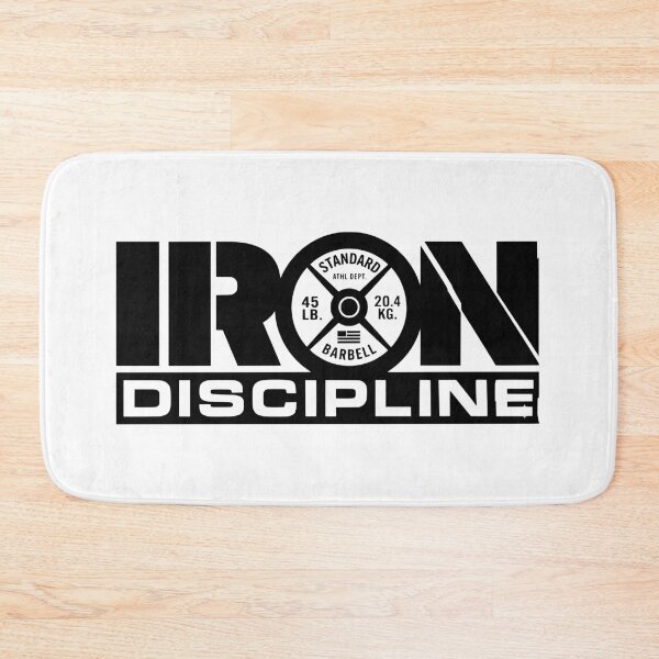 Item preview, Iron Discipline - Barbell Weight Plate Gym Motivation designed and sold by Shopeon Designs.
