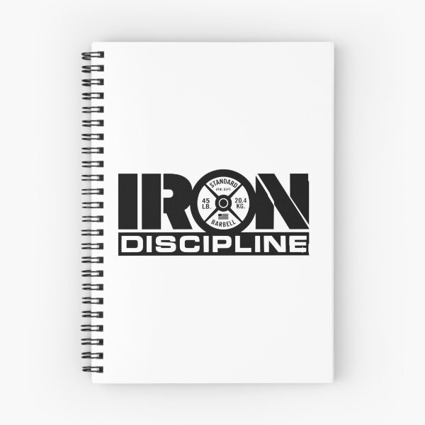 Item preview, Iron Discipline - Barbell Weight Plate Gym Motivation designed and sold by Shopeon Designs.