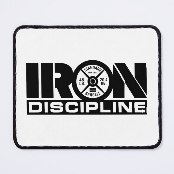Item preview, Iron Discipline - Barbell Weight Plate Gym Motivation designed and sold by Shopeon Designs.