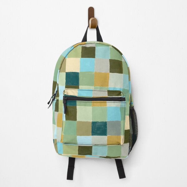 Item preview, Retro Modern Teal Sage Check Design | Handpainted Teal Sage Check Pattern designed and sold by sheseddit.