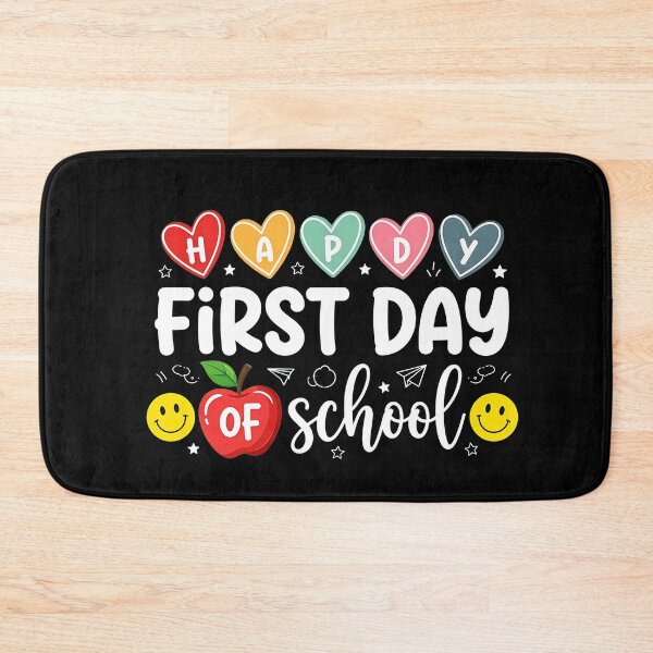 Item preview, Happy First Day of School Cheerful Lettering designed and sold by AlviaAlcedoArt.