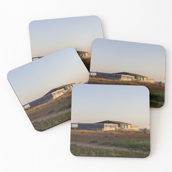 Item preview, Abandoned Wooden Beach Shack on Seaside Dunes at Sunset With Wild Grass and Calm Sea designed and sold by Nmallia.