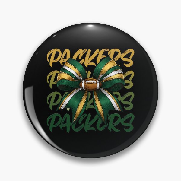 Item preview, Packers Green Gold Football Bow designed and sold by NicoleCru18865.
