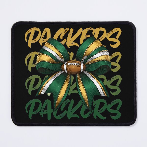 Item preview, Packers Green Gold Football Bow designed and sold by NicoleCru18865.