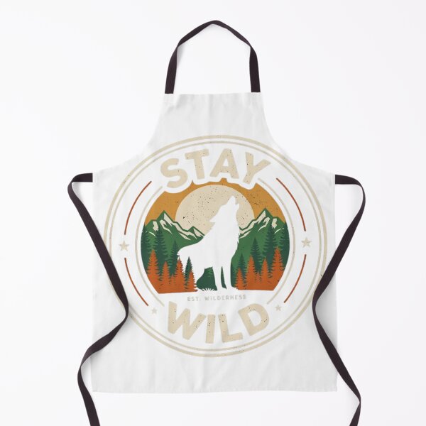 Item preview, Vintage Howling Wolf Stay Wild Mountain Badge designed and sold by nova-bloom.