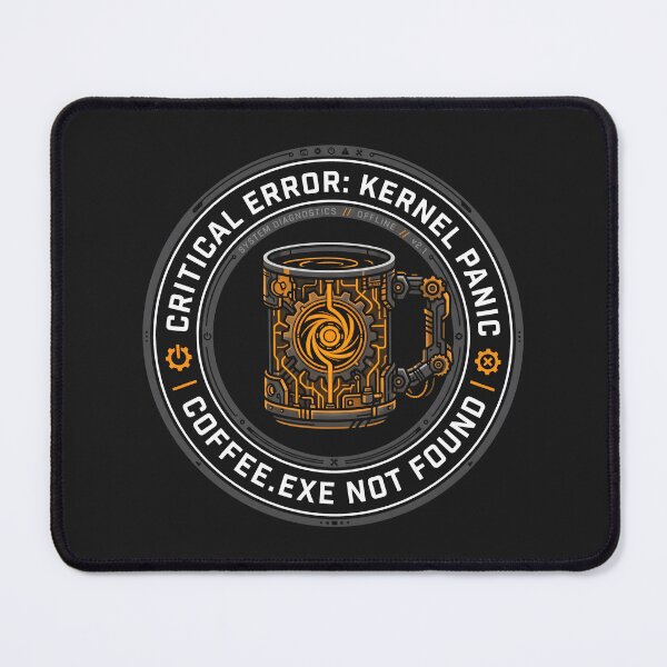 Item preview, Kernel Panic Coffee - Cyberpunk IT Tech Mug Graphic designed and sold by SplashTastic.