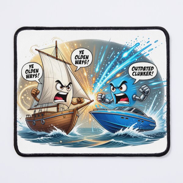 Item preview, Sailboat Speedboat Ocean Rivalry designed and sold by Imaginarium of Chaos falcon88 .