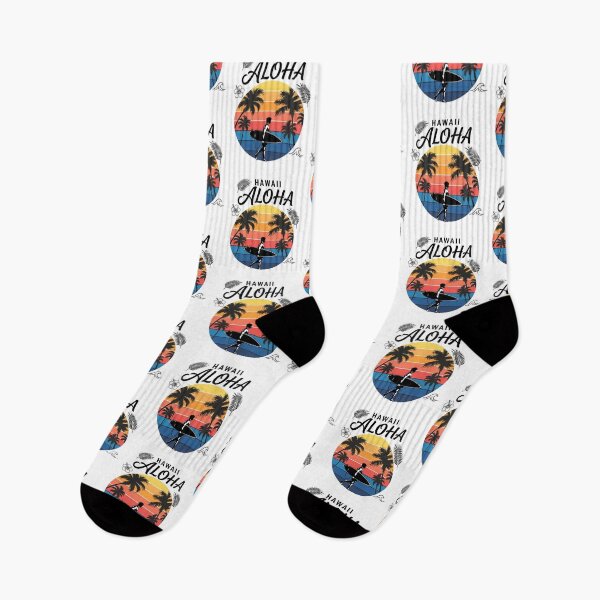 Item preview, Hawaii Aloha Surfer  Sunset Palm Trees designed and sold by NosuriHanArt.