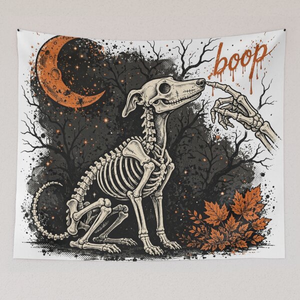 Item preview, Boop Halloween Dog Spooky Dog Mom Skeleton Dog Boop Funny Dog Lover designed and sold by Yellowriversss.