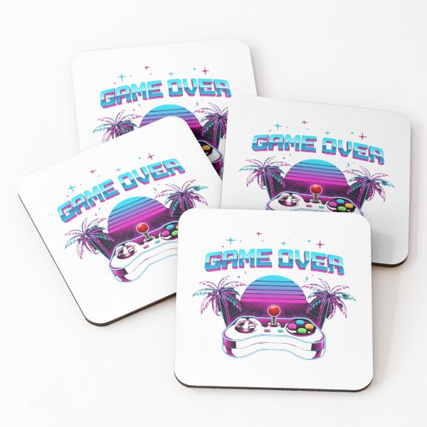Item preview, 80s Synthwave Game Over Arcade Controller Art designed and sold by nova-bloom.
