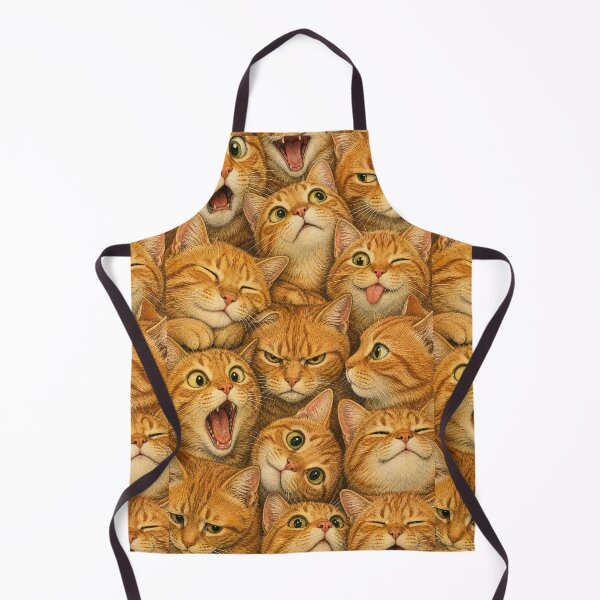 Item preview, Orange Tabby Cat Face Collage - Feline Portrait Illustration designed and sold by merchxwear.