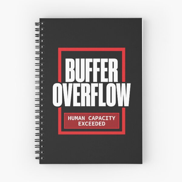 Item preview, Buffer Overflow - Tech Humor Typography Poster designed and sold by SplashTastic.