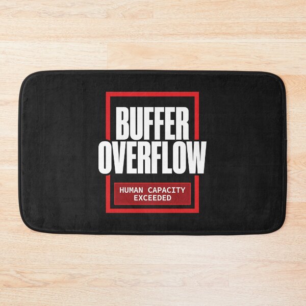 Item preview, Buffer Overflow - Tech Humor Typography Poster designed and sold by SplashTastic.