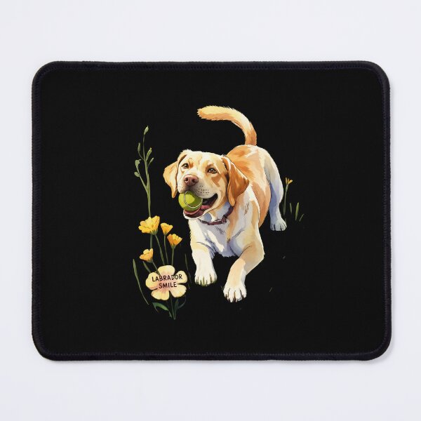 Item preview, Labrador Dog with Ball and Flowers designed and sold by carceresm.
