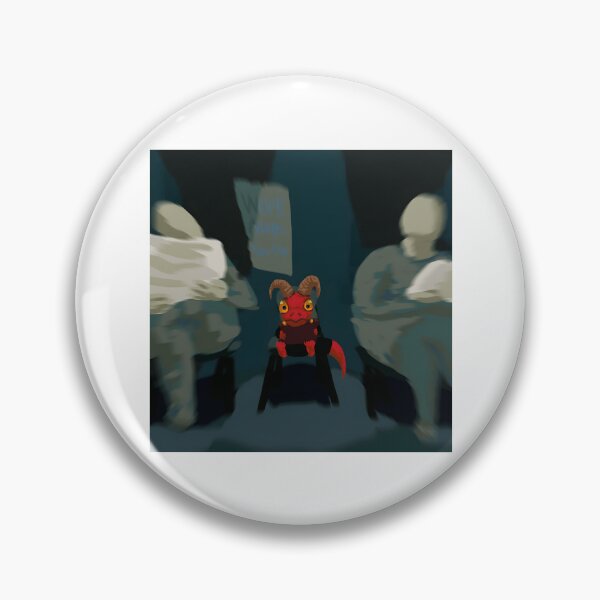 Item preview, Red Horned Creature Sitting Alone designed and sold by Catsi-Nook-Art.