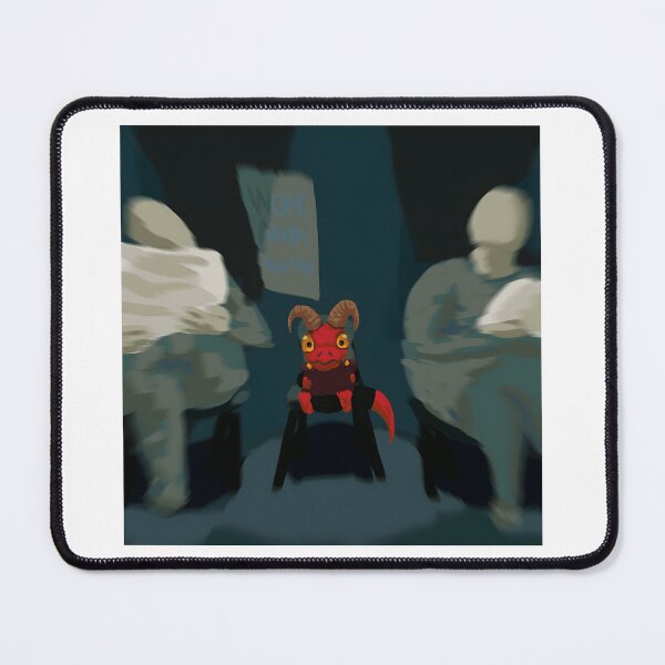 Item preview, Red Horned Creature Sitting Alone designed and sold by Catsi-Nook-Art.