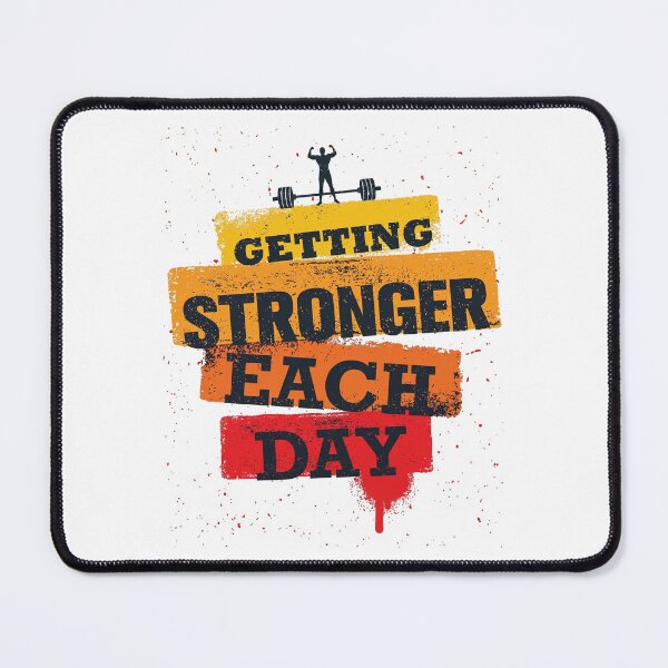 Item preview, Getting Stronger Each Day - Fitness & Gym Motivation designed and sold by Shopeon Designs.