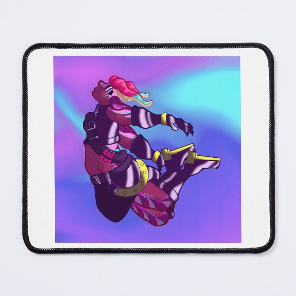 Item preview, Futuristic Cyberpunk Woman in Dynamic Pose designed and sold by Catsi-Nook-Art.
