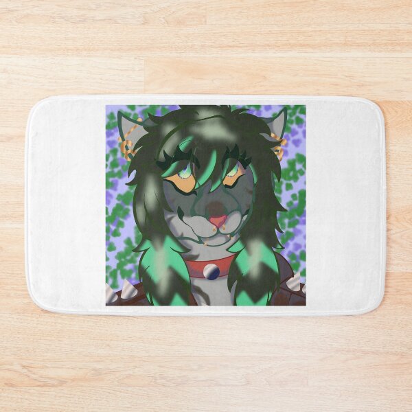 Item preview, Green-Haired Fantasy Cat Character Portrait designed and sold by Catsi-Nook-Art.