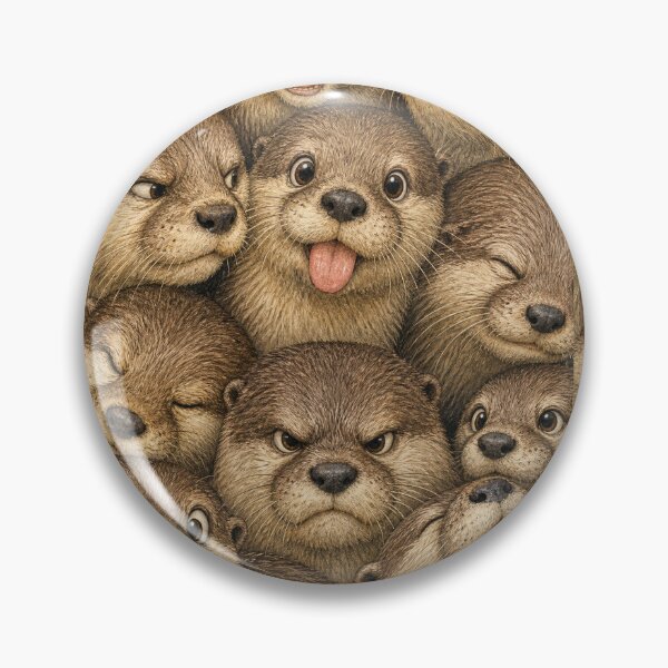 Item preview, Cute Otter Portrait Pattern - Portraits Vintage Animal Art designed and sold by merchxwear.