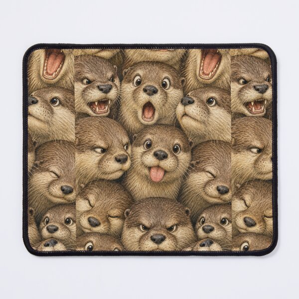 Item preview, Cute Otter Portrait Pattern - Portraits Vintage Animal Art designed and sold by merchxwear.