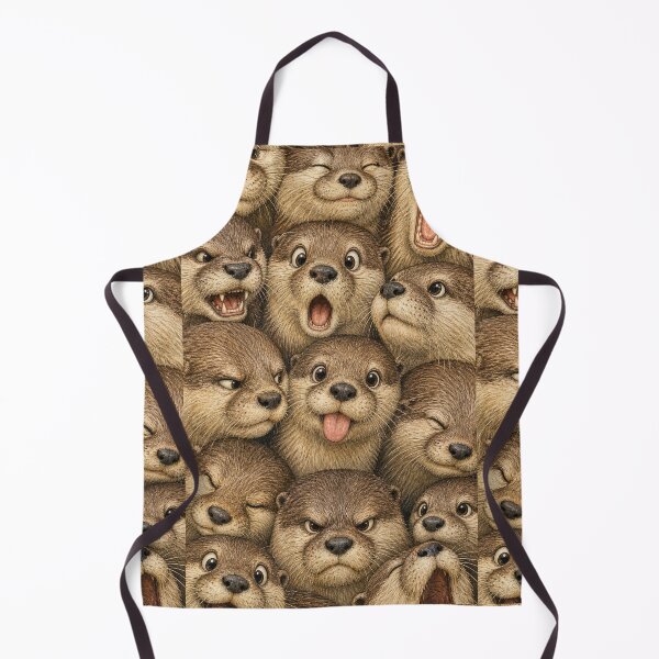 Item preview, Cute Otter Portrait Pattern - Portraits Vintage Animal Art designed and sold by merchxwear.