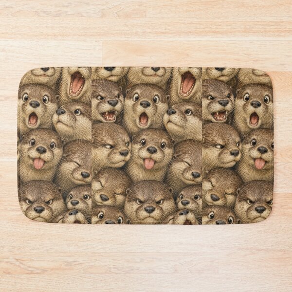Item preview, Cute Otter Portrait Pattern - Portraits Vintage Animal Art designed and sold by merchxwear.