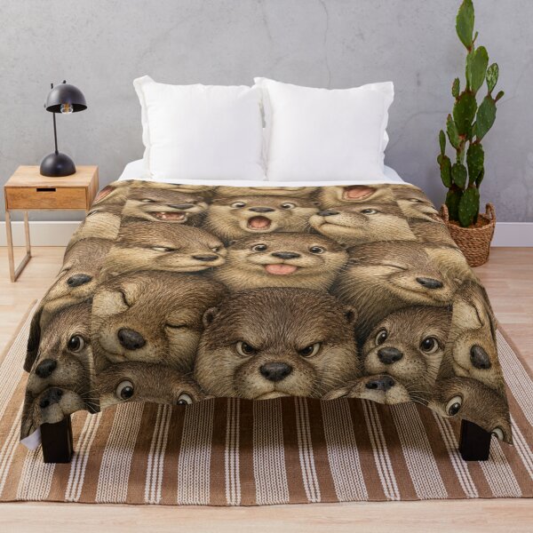 Item preview, Cute Otter Portrait Pattern - Portraits Vintage Animal Art designed and sold by merchxwear.