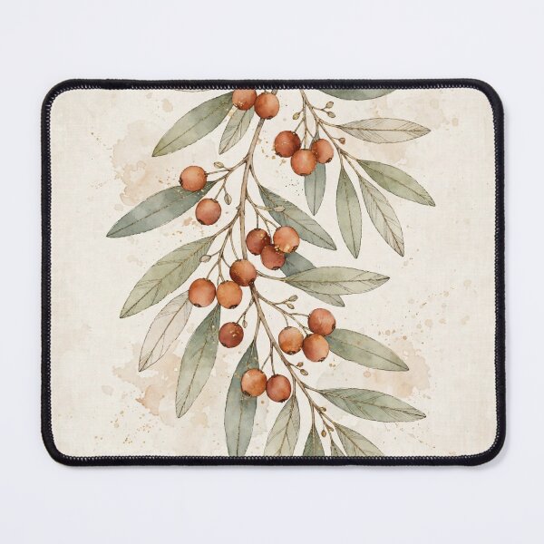 Item preview, Terracotta Olive Branch Botanical Watercolor designed and sold by PickyAura.