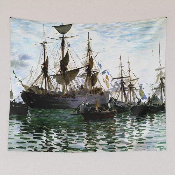 Item preview, Ships Riding at Anchor, Le Havre designed and sold by artdesignsnow.