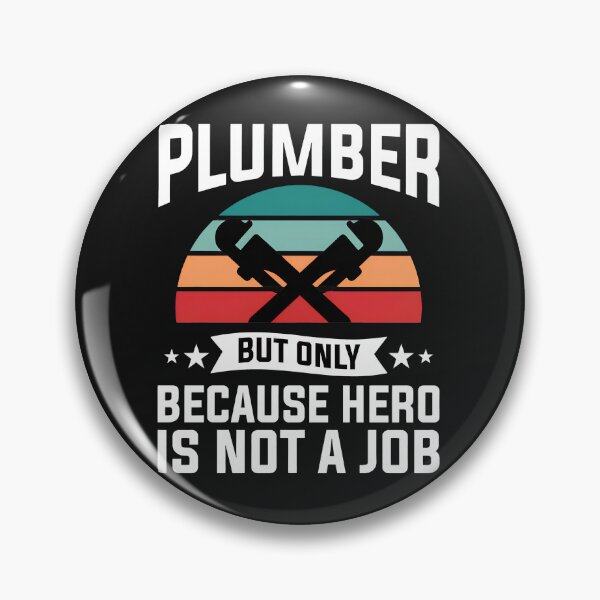 Item preview, Plumber But Only Because Hero Is Not A Job Retro Sunset designed and sold by campsderre.