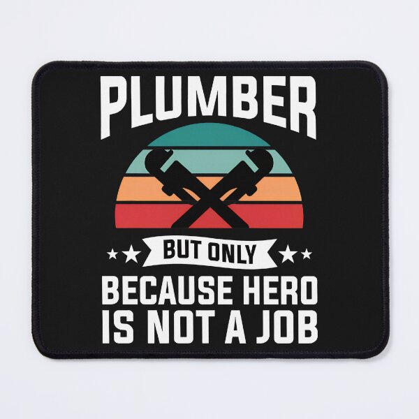 Item preview, Plumber But Only Because Hero Is Not A Job Retro Sunset designed and sold by campsderre.