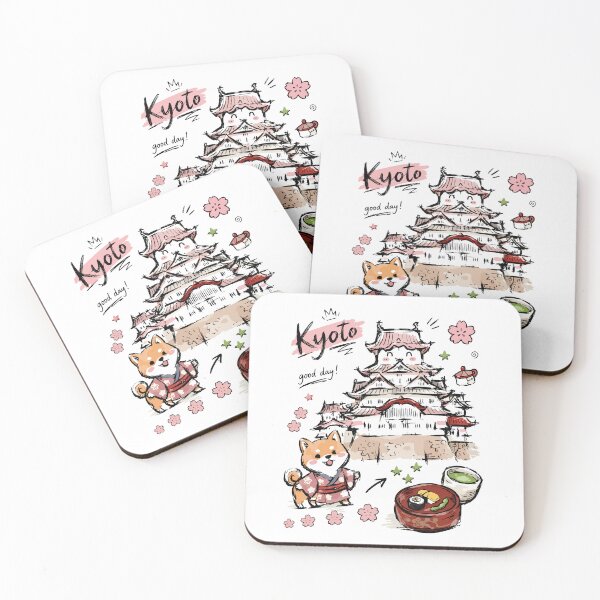 Item preview, Cute Japanese Castle Kyoto Doodle Art v2 designed and sold by RamyGallery.