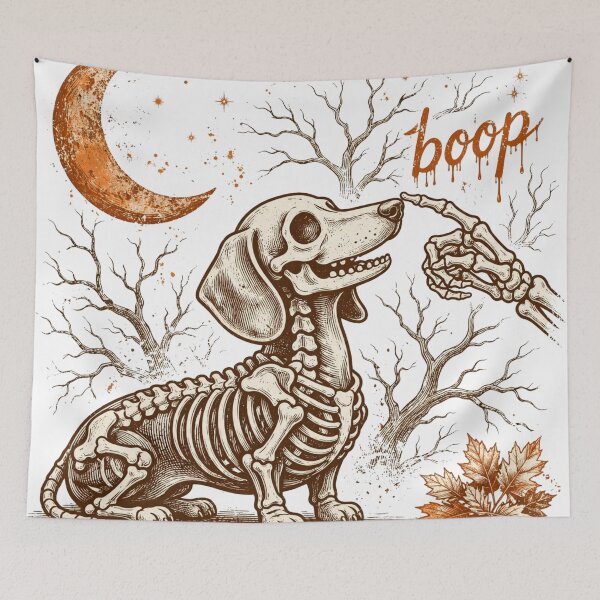 Item preview, Boop Dachshund Halloween Weenie Dog Skeleton Dog Mom Halloween Funny designed and sold by Yellowriversss.