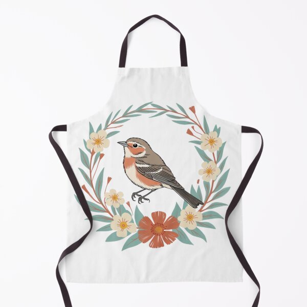 Item preview, Cottagecore Wild Bird Botanical Wreath Illustration designed and sold by nova-bloom.