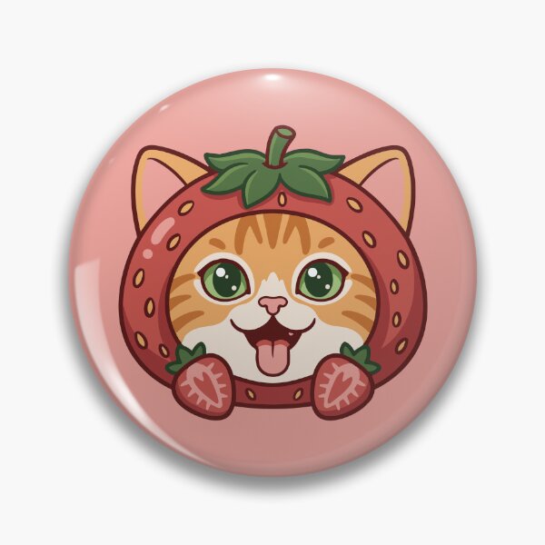 Item preview, cute strawberry cat designed and sold by tindian.