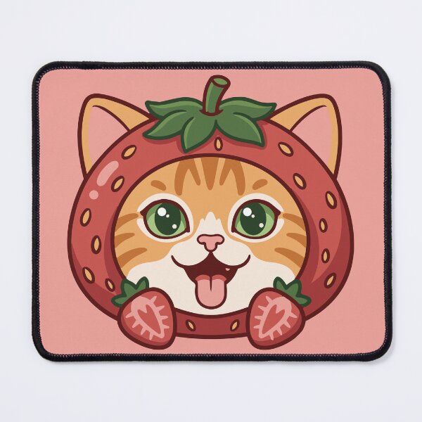 Item preview, cute strawberry cat designed and sold by tindian.