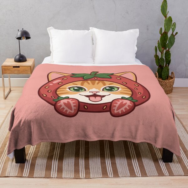 Item preview, cute strawberry cat designed and sold by tindian.