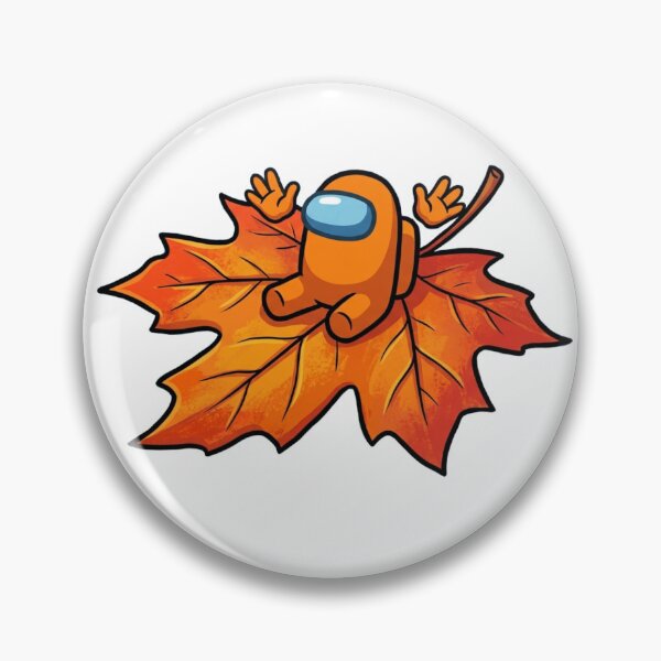 Item preview, Orange Among Us Crewmate Autumn Leaf designed and sold by AKU.AKU_QWQ.