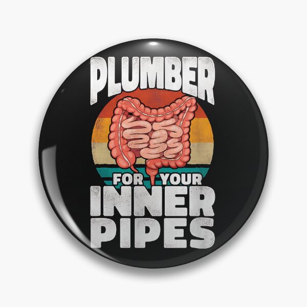 Item preview, Plumber for your Inner Pipes Retro Sunset Intestine Design designed and sold by campsderre.
