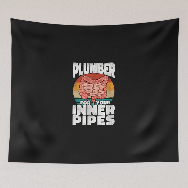Item preview, Plumber for your Inner Pipes Retro Sunset Intestine Design designed and sold by campsderre.